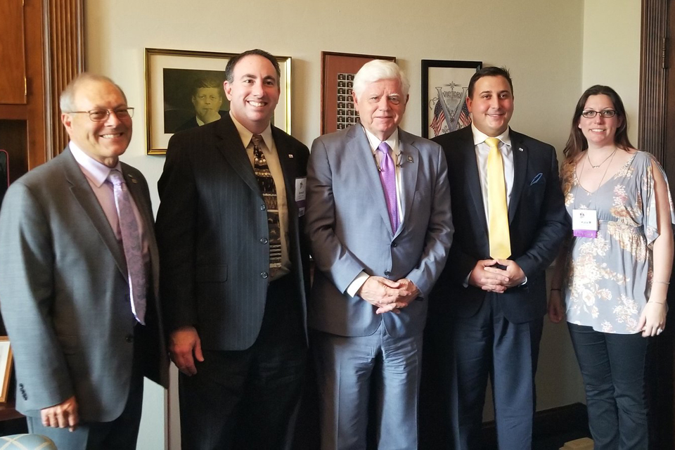 L-R: PIACT National Director and past President Jonathan Black, LUTCF, CPIA; PIACT President Ken Distel; Rep. John B. Larson, D-1; PIACT Director Nick Ruickoldt, CPIA; and PIACT-YIP President Katie Bailey; CPIA, ACSR, CLCS.